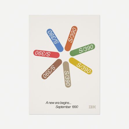 Paul Rand, ‘IBM S390 poster color variant’, 1990