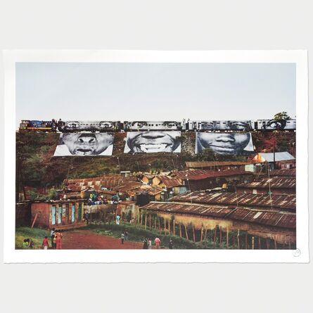 JR, ‘In Kibera Slum, Train Passage 1’, 2010