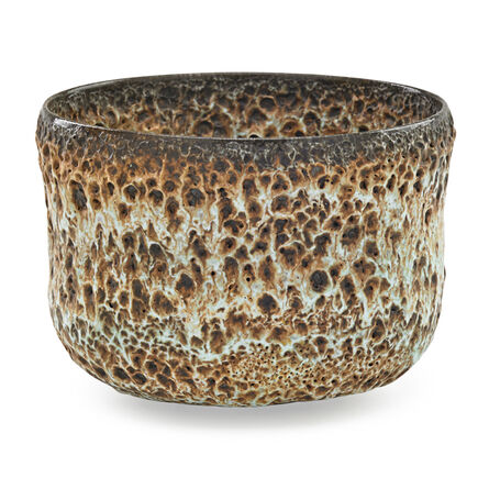 Otto Natzler, ‘Straight-sided bowl, verdigris volcanic glaze, Los Angeles, CA’
