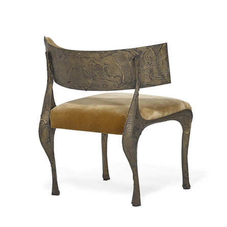 Paul Evans (b. 1950), ‘Wide and low Sculpted Bronze chair, USA’, 1970s