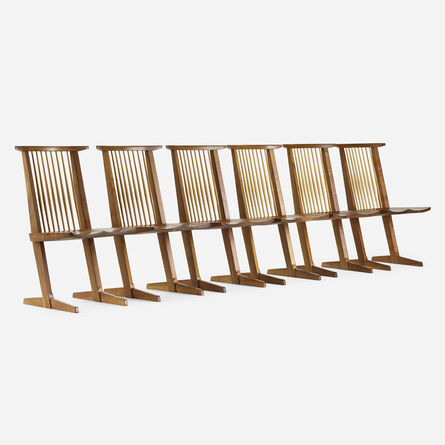 George Nakashima, ‘Conoid chairs, set of six’, 1982