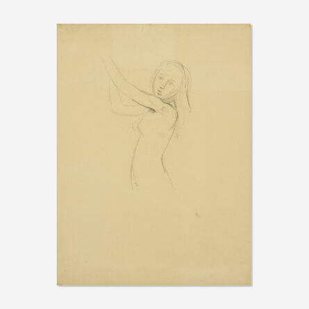 Balthus, ‘Untitled (study for Nu de Profil)’, 1972