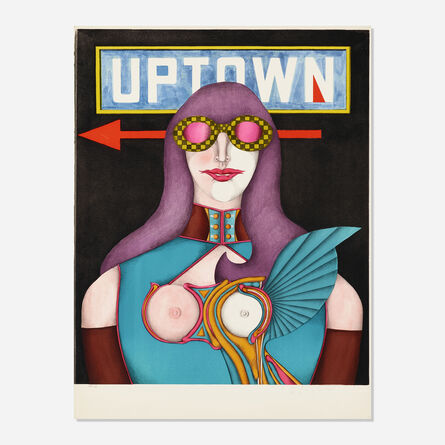 Richard Lindner, ‘Uptown (from the Fun City portfolio)’, 1971