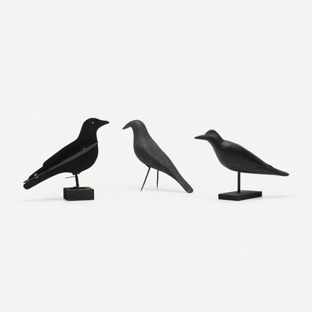 ‘collection of three crow decoys’, Early 20th Century