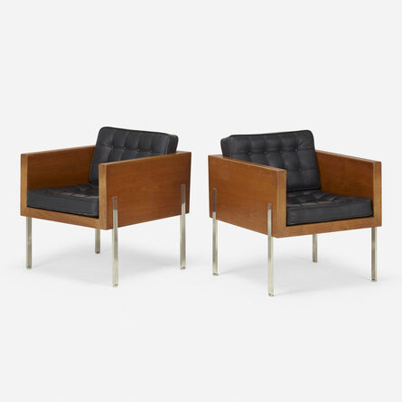 Harvey Probber, ‘Cube club chairs model 248 from the Architectural series, pair’, c. 1960