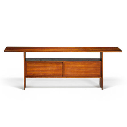 George Nakashima, ‘Rare custom console table/cabinet, New Hope, PA’, 1955