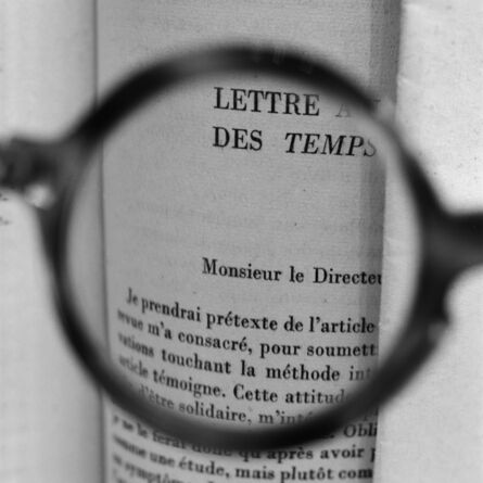 Tomoko Yoneda, ‘Sartre's glasses - Viewing a letter by Albert Camus addressed to Sartre when he was the director of Les Temps Modernes’, 2018