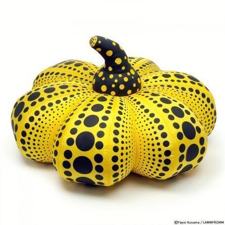 Yayoi Kusama, ‘21.5" Plush Pumpkin (Black and Yellow)’