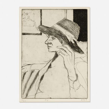 Richard Diebenkorn, ‘#5 (Phyllis Wears a Hat) from 41 Etchings Drypoints by Richard Diebenkorn’, 1965