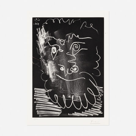 Pablo Picasso, ‘Tete d'Homme Barbu (from Papiers Colles)’, 1966