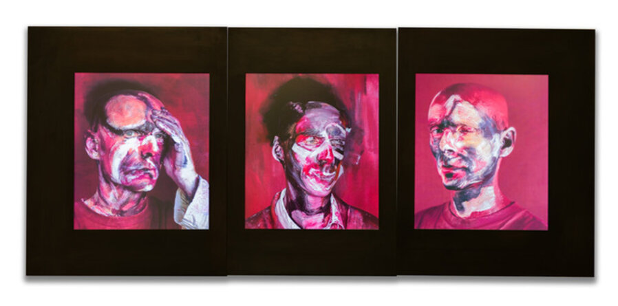 After "Three studies for Portrait of Lucian Freud"