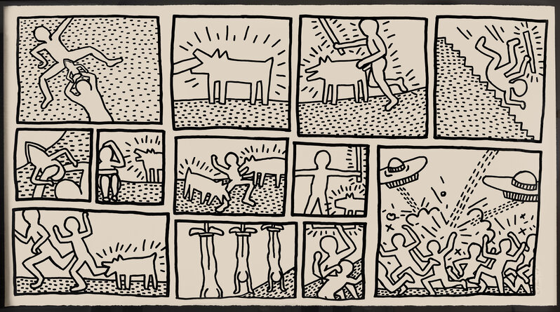 Keith Haring, ‘Untitled (The Blueprint Drawings - No. 1)’, 1990, Print, Silkscreen, Artificial Gallery