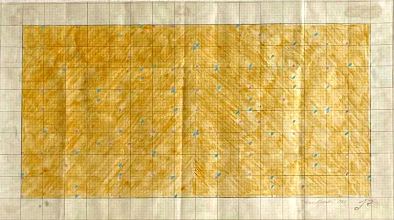 Larry Poons, ‘Midget Racer’, 1963, Drawing, Collage or other Work on Paper, Colored Pencil on Graph Paper, Alpha 137 Gallery