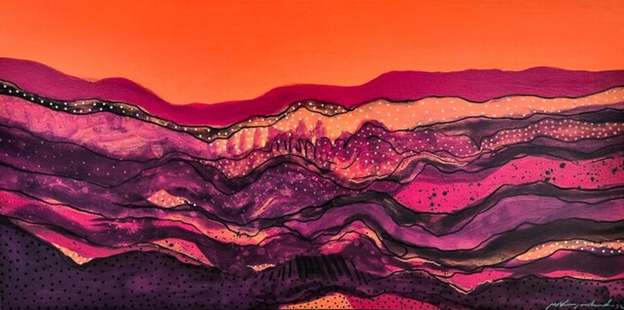 Sand dunes sunset