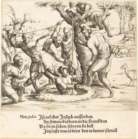 Augustin Hirschvogel, ‘Joseph Thrown into the Well’, 1549