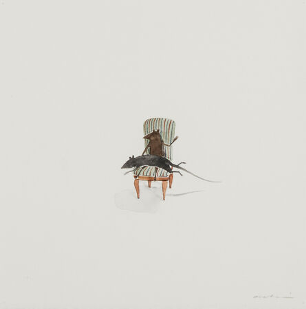 Edward del Rosario, ‘Untitled (Two rats on a chair)’, 2003