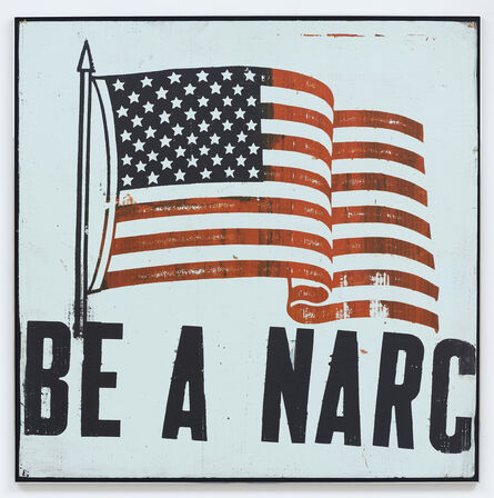 Mark Flood, ‘Be A Narc Flag [Pale Green]’, 1992