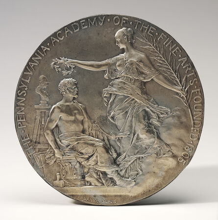 Jean-Baptiste Daniel-Dupuis, ‘Medallion for the Pennsylvania Academy of the Fine Arts’, probably 1893