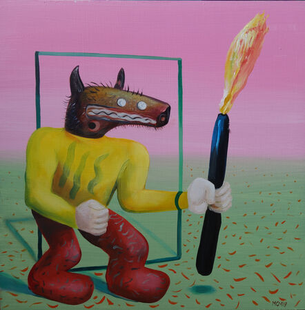 Miguel Cardenas, ‘Figura con Fuego (Figure with Fire)’, 2019