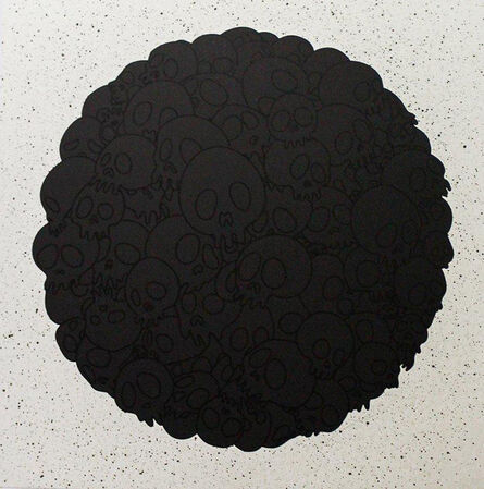 Takashi Murakami, ‘Black Skulls Round (TM/KK for BLM)’, 2020