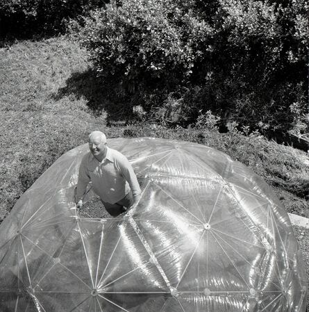 Hazel Larsen Archer, ‘Buckminster Fuller inside His Geodesic Dome’, 1949