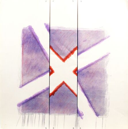 Richard Smith (1931-2016), ‘Two of a Kind IVa (red x on lavender)’, 1978