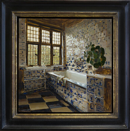 Mary Sauer, ‘Bathroom in Delft Tile, Morning’, 2019