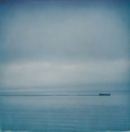 Kirsten Thys van den Audenaerde, ‘Almost Blue - Contemporary, Polaroid, Landscape, Color, Landmark, Salton Sea, Bomnbay Beach’, 2018