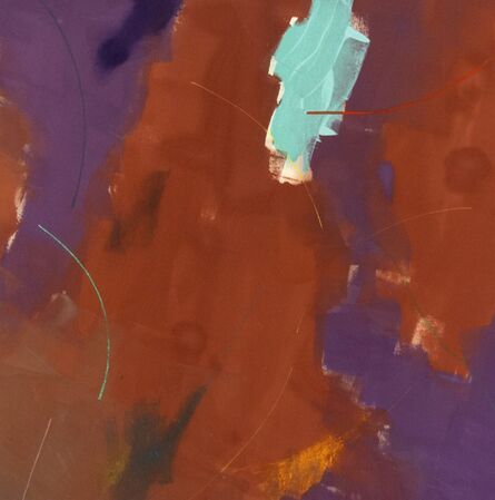 Milly Ristvedt, ‘Song for the Lark - large, red, purple, gestural abstract, acrylic on canvas’, 1975