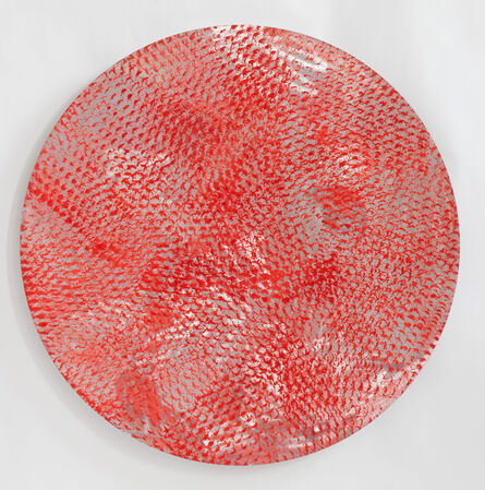 Clemens Wolf, ‘Expanded Metal Painting Tondo Red’, 2019
