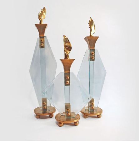 Aldus, ‘"Wings," Bronze and Glass Candlestick’, 2013