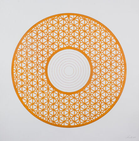 Anila Quayyum Agha, ‘Flowers (Orange Circle)’, 2017