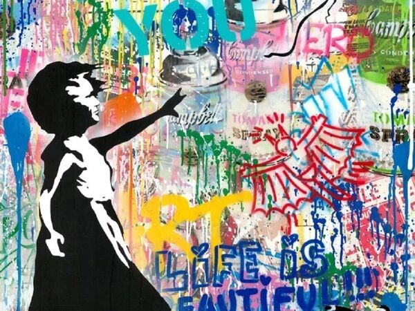 Cover image for Mr. Brainwash - Streif is Beautiful. (Balloon Girl, Banksy Thrower, Everyday Life)