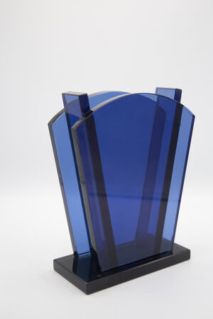 Vintage Blue Glass Vase for Fontana Arte