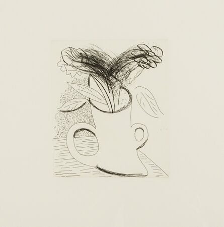 David Hockney, ‘Untitled (Flowers in double-handled vase)’, 1982-83