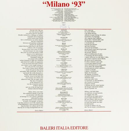 Cartella Grafiche, ‘Milano '93’, 1993