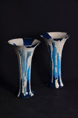 Dakatsu Flower Vase 38 | 蛇蝎釉 花器 38 (left)