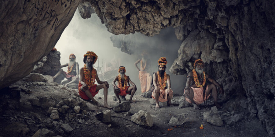 XXIV 1 Cave, Sadhus, Haridwar India
