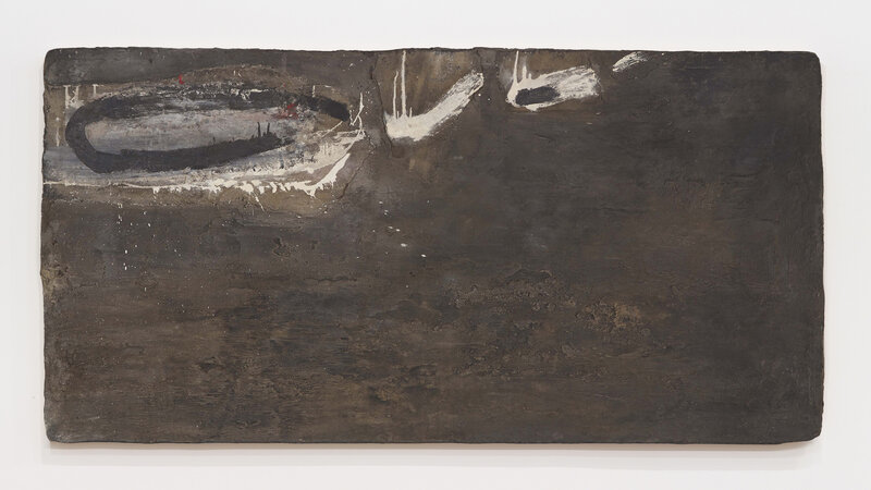 Robert Mallary, ‘Untitled’, 1957-1958, Painting, Found materials, resin mix and pigment on wooden board, The Mayor Gallery