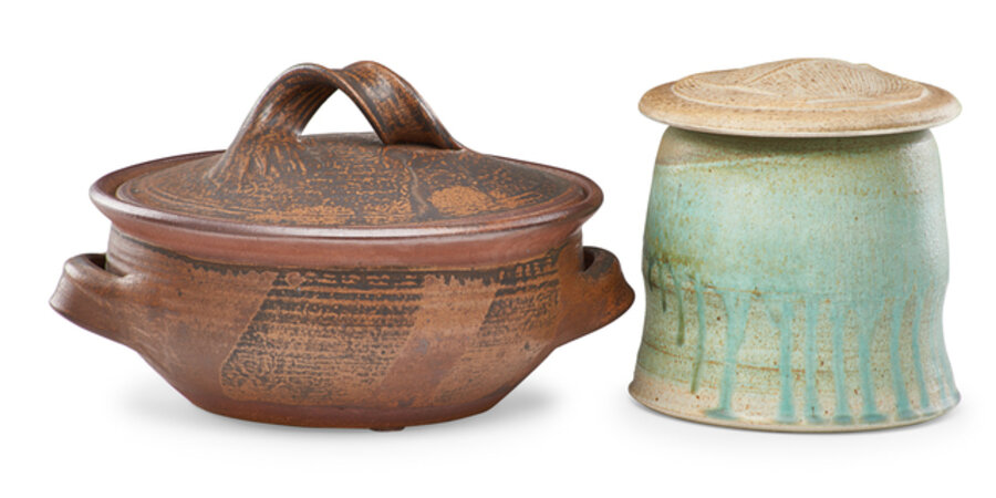 Covered casserole and lidded jar, Morgan, VT
