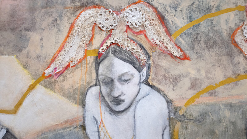 Amy Bravo, ‘Vamos a Cosechar’, 2021, Painting, Acrylic and mixed media on canvas, Selenas Mountain