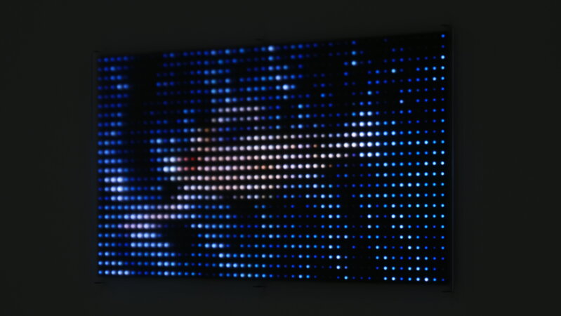 Jim Campbell, ‘Nude Ascending an Ocean (shuffle)’, 2019, Other, Custom electronics, 1,152 LEDs, treated plexiglas, Bryce Wolkowitz Gallery