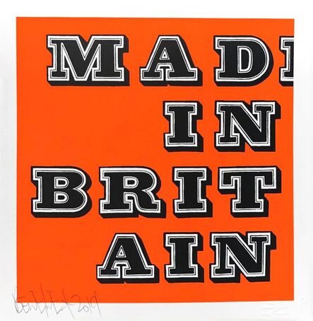Ben Eine, ‘MAD IN BRITAIN , Fluro Orange ’, 2019