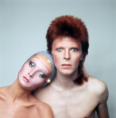 Justin de Villeneuve, ‘Twiggy and David Bowie during the shoot for the cover of Pin Ups’, 1973