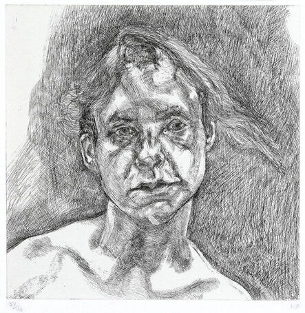 Lucian Freud, ‘Head of a naked girl’, 2000