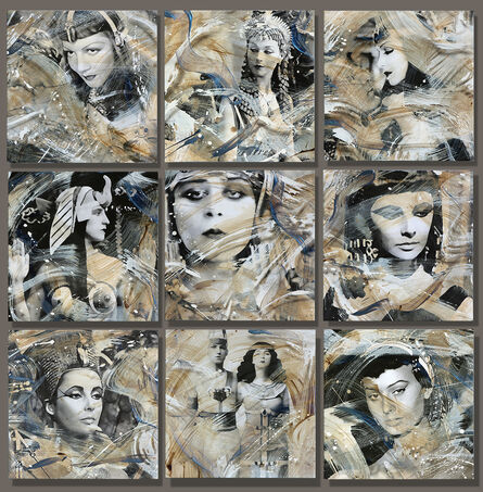 Ceravolo, ‘"Cleopatra 9" ....9 separate canvases each 16x16" 50x50" total size’, 2014