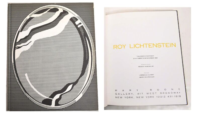 Roy Lichtenstein, ‘"The Mirror Paintings", Exhibition Catalogue, Mary Boone Gallery NYC, First Edition, RARE’, 1989, Books and Portfolios, Lithograph on paper, cloth, VINCE fine arts/ephemera