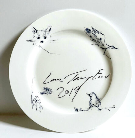 Tracey Emin, ‘Docket and His Bird Collection plate (uniquely hand signed and inscribed by Tracey Emin)’, 2019
