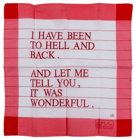 Louise Bourgeois, ‘I Have Been to Hell and Back’, 1996