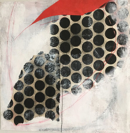 Diane Englander, ‘Black Dots with Red and White’, 2019